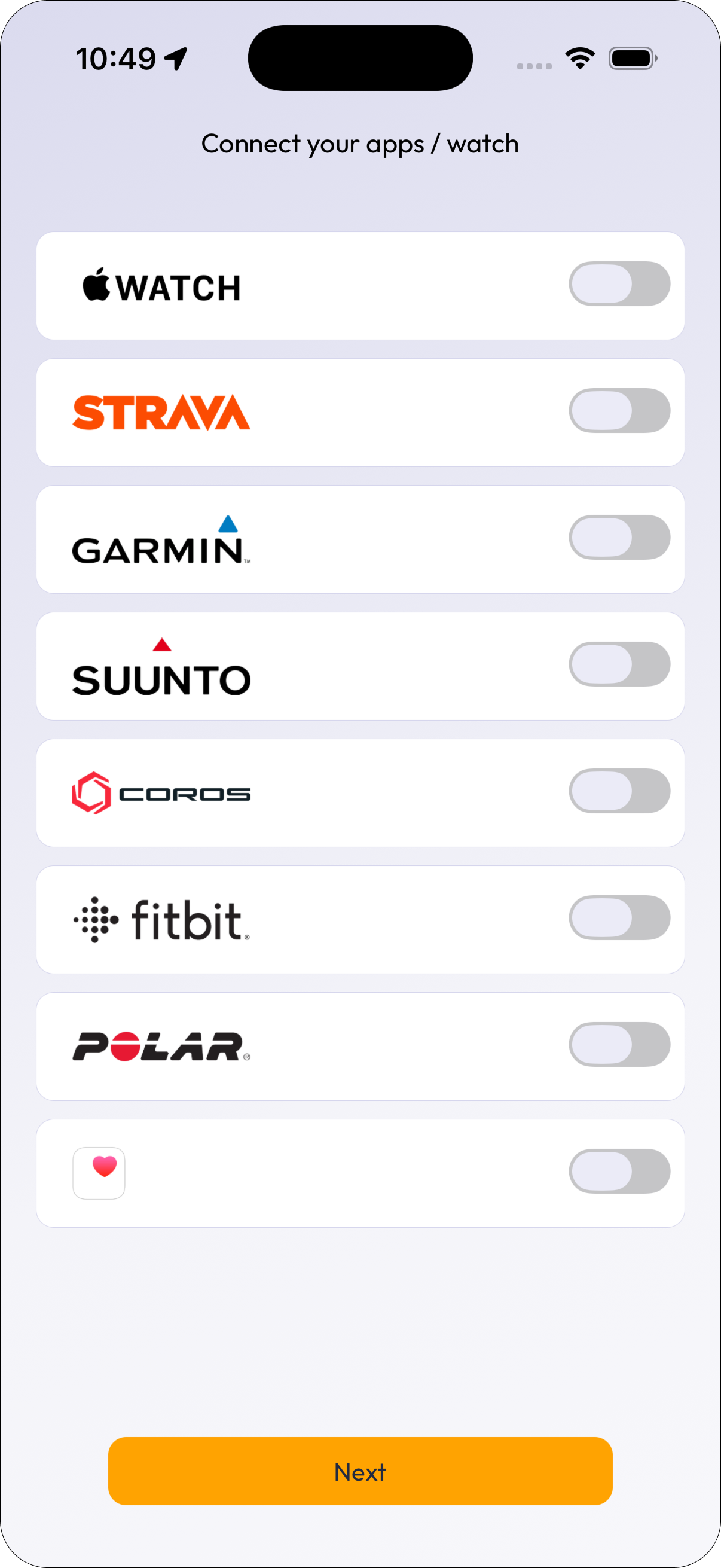 トレーニングフィード